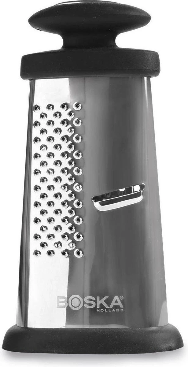 Boska Trio Formaggio - Tafelrasp Met 3 Raspmethodes - Multifunctioneel - Zilver/Zwart