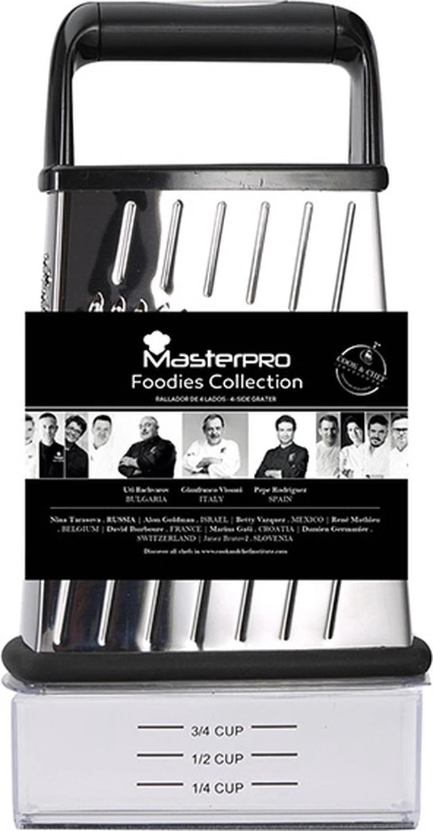 Masterpro Blokrasp Met Opvangbak - Zwart - Roestvrijstaal - Afbeelding 6