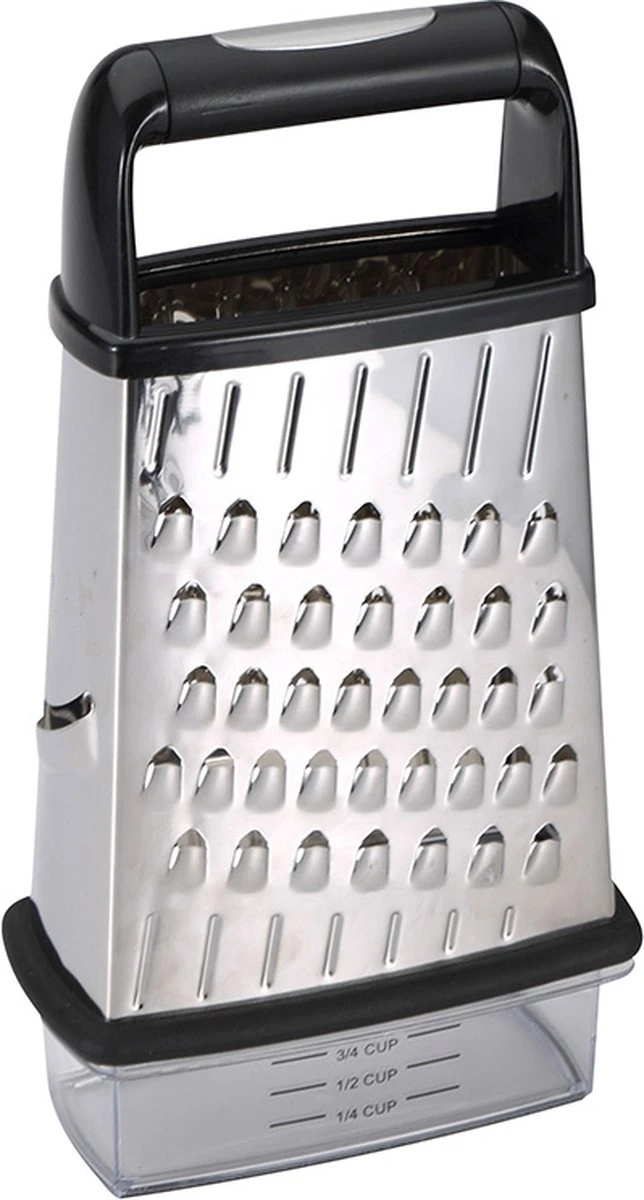 Masterpro Blokrasp Met Opvangbak - Zwart - Roestvrijstaal - Afbeelding 2