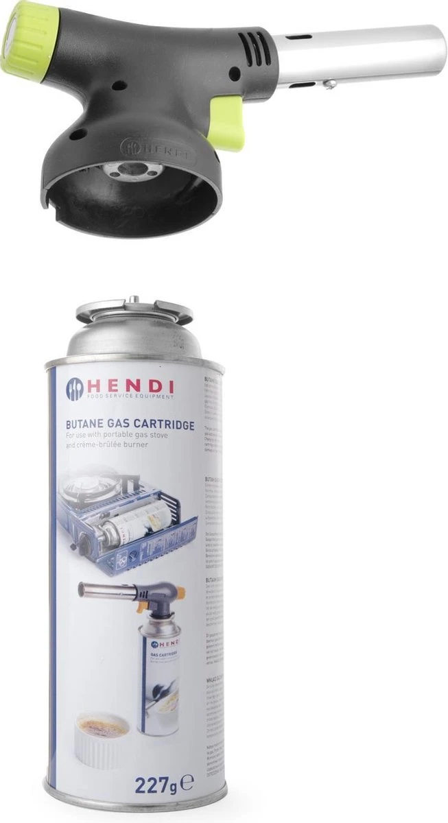Hendi Design Koksbrander Met Gasbus - Professionele Creme Brullee Brander - 17,5x6,8x(H)26cm - Afbeelding 5