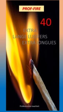 PROF-FIRE - 5 DOZEN !! XXL Lange Lucifers Van +/- 22 Cm - 5 X 40 Stuks (200 Stuks) - Topper!! - Fire-Up Kwaliteit