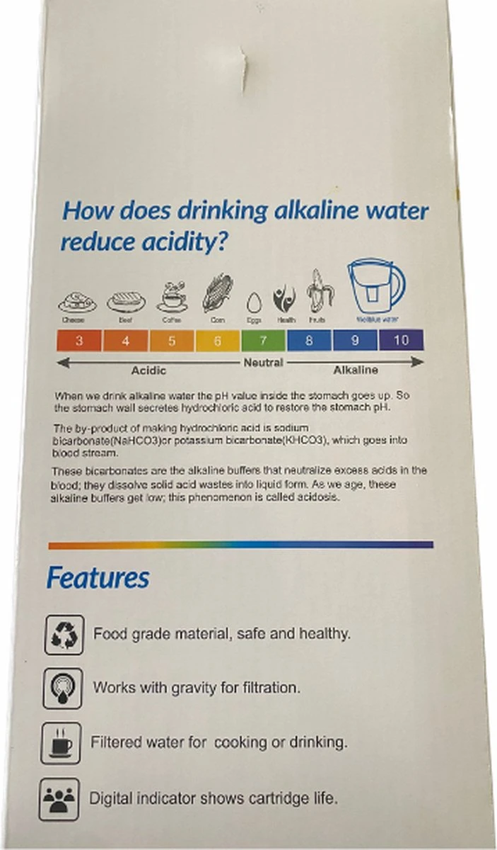 Alkaline WaterFilterkan - AlkaKan Voor Alkalisch/ Basisch Water | Met GRATIS PH-testpapier - Afbeelding 5