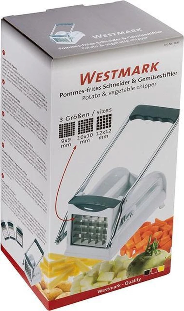 Westmark Sturdy Frietsnijder - Met Drie Messen - Wit - Afbeelding 3