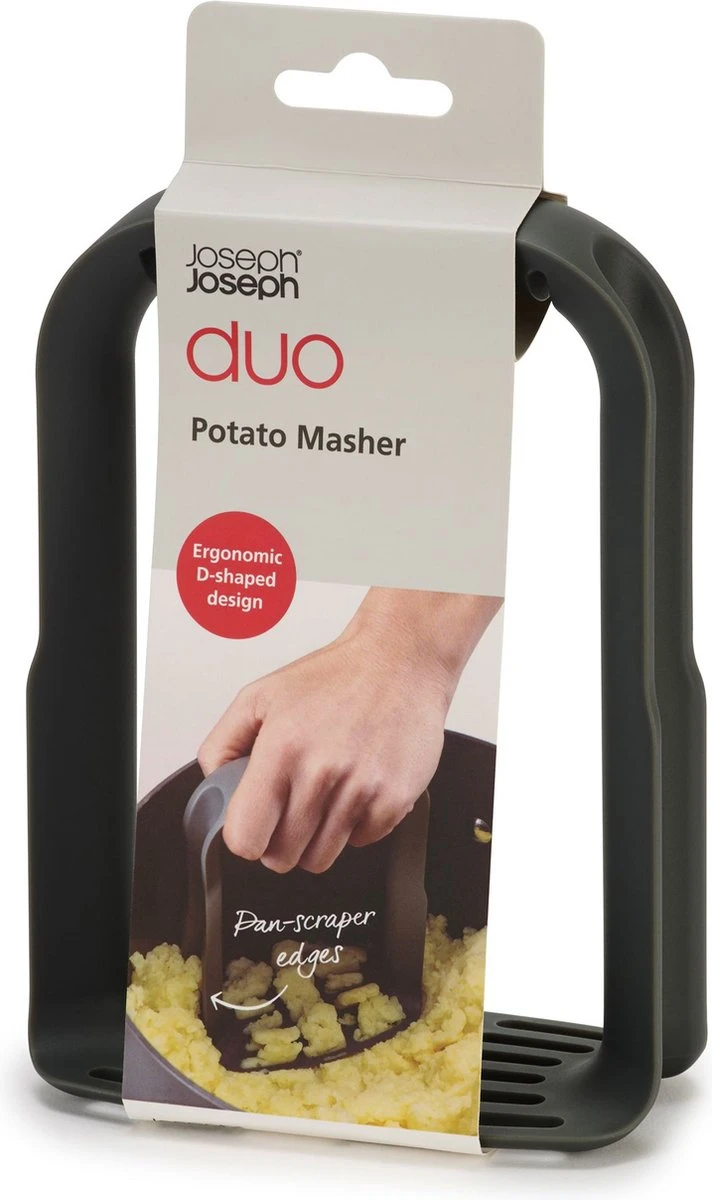 Pureestamper - Ergonomisch - Zwart - Joseph Joseph | Duo - Afbeelding 3