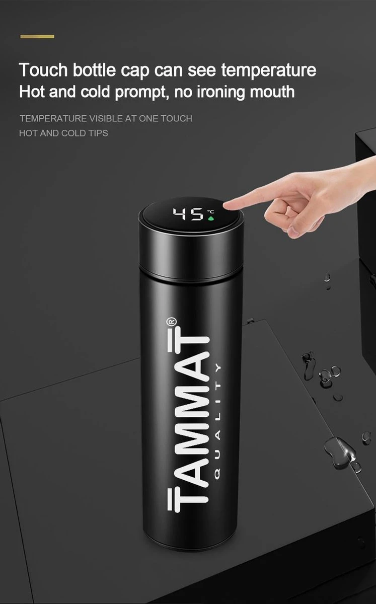 Slimme Thermosfles Met LCD Temperatuur Display - Curver Isolatiefles 0,5 Liter - Dubbelwandige Thermosfles - Thermosbeker - Isoleerfles - Thermoskan - Travel Mug - Bidon Drinkfles - Koffiebeker - Drinkflessen - RVS - Smart Thermos - Metaal - Afbeelding 16