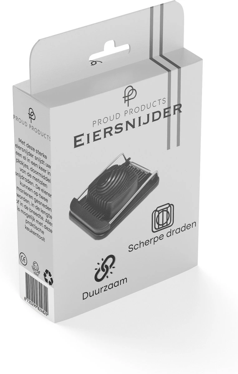 ProudProducts Eiersnijder – Eisnijder - Keukengerei – Vaatwasserbestendig – Kunststof - Zwart - Afbeelding 9