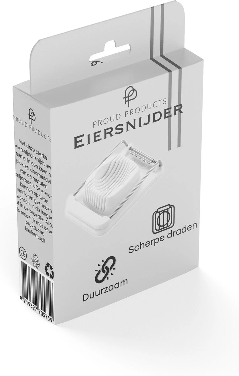ProudProducts Eiersnijder – Eisnijder - Keukengerei – Vaatwasserbestendig – Kunststof - Wit - Afbeelding 5