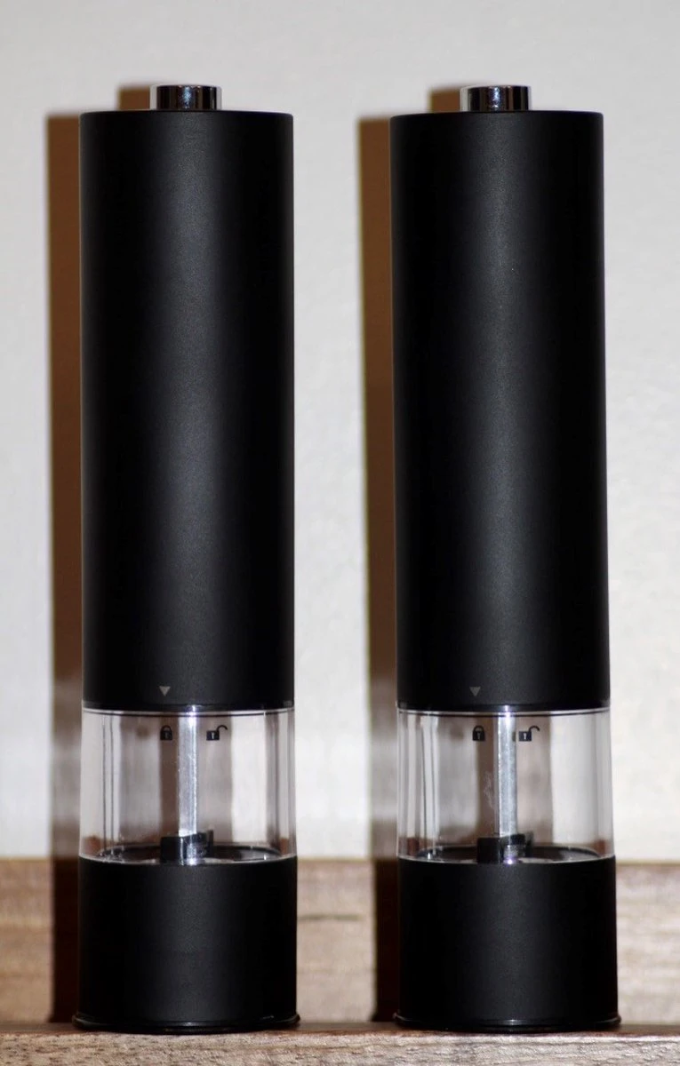 Allkinds Elektrische Peper En Zoutmolen Set - Peper En Zoutstel Elektrisch - Keukengerei - Batterij - Lichtgevend - RVS - Mat Zwart - Afbeelding 3