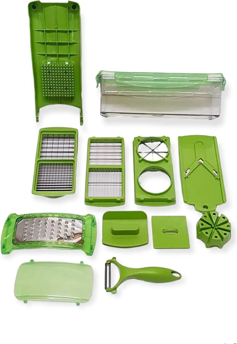 Groentesnijder - Uiensnijder - Mandoline - Multifunctionele Groentesnijder - RVS - Inclusief 7 Mesjes - Mandoline Keukensnijder- Mandoline Snijder - - Afbeelding 5