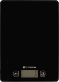 Silvergear Digitale Keukenweegschaal – Zwart – LCD Scherm