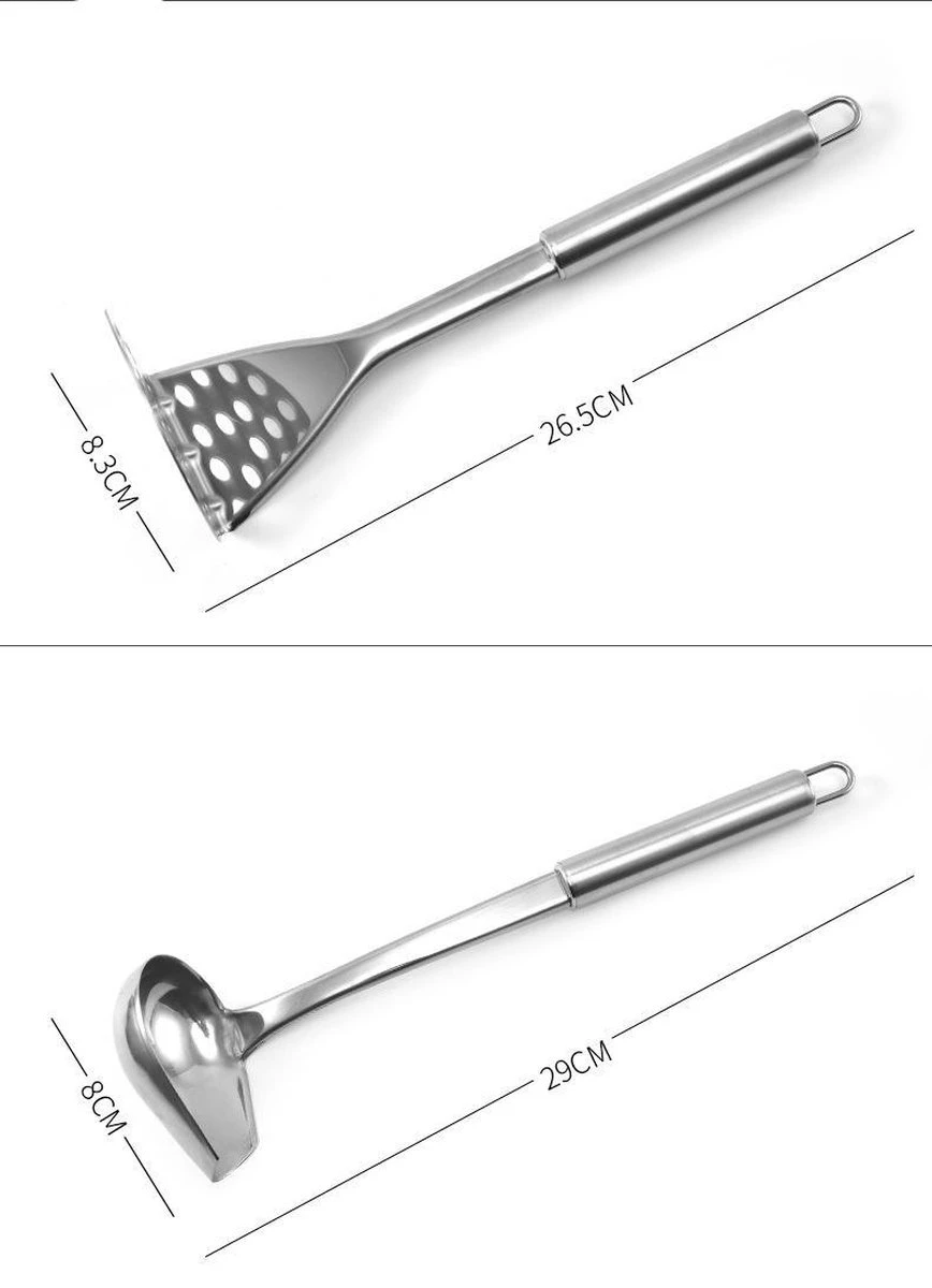 Merkloos Keukenset Kookgerei - Keukengerei Set - 12-delig - Able & Borret - Afbeelding 8
