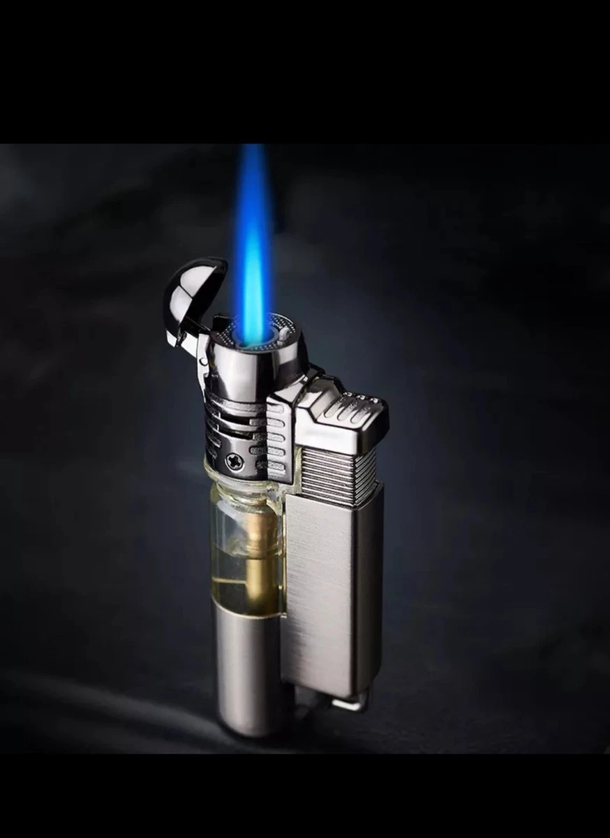 Gasaansteker Metaal In De Kleur Silver Stormaansteker Windproof - Afbeelding 4