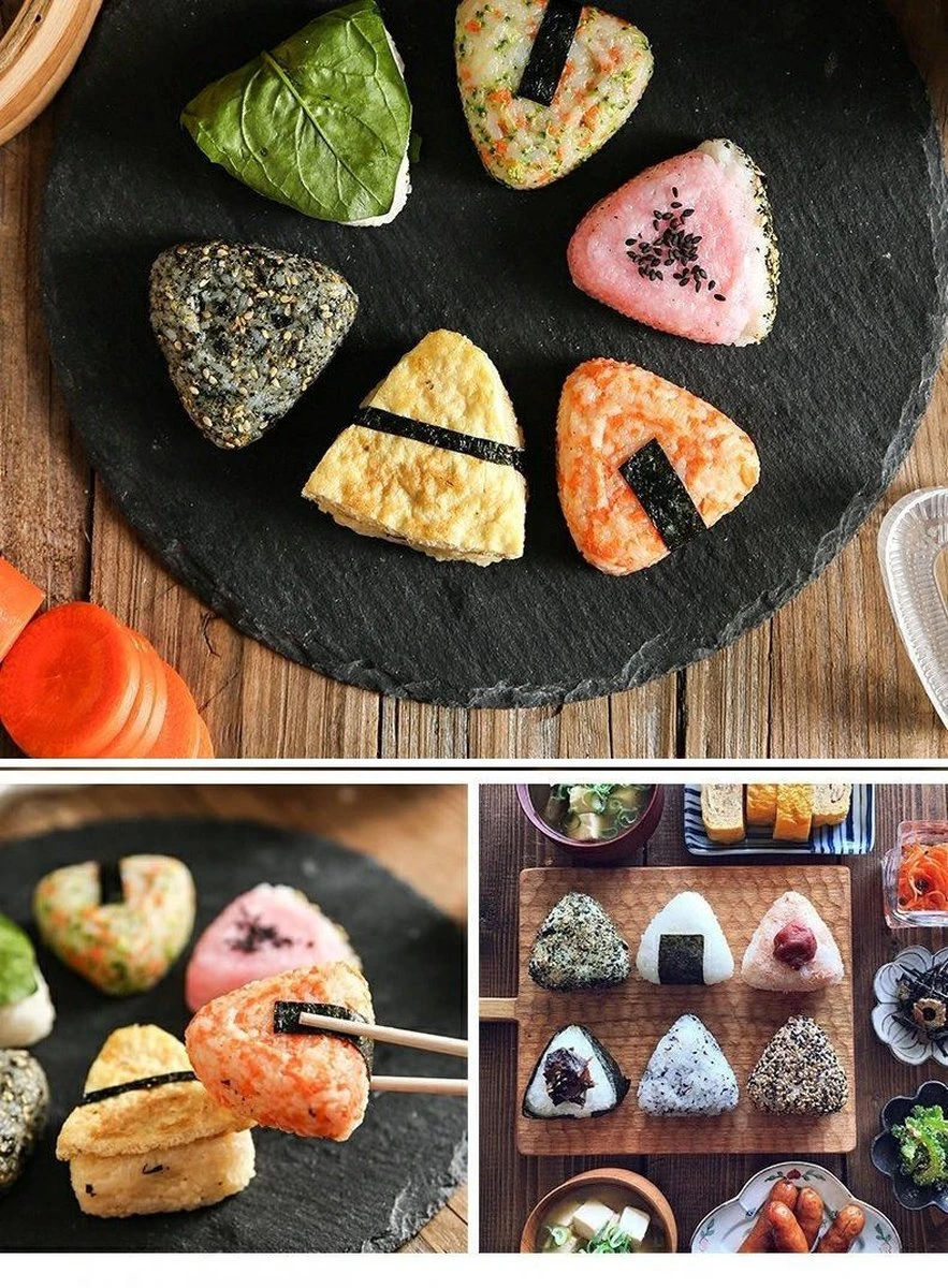 Onigiri Suhsi Mal - Sushi Vorm - Sushi Maker Onigiri - Sushi Maken Incl. 2 Pack - 1 Lepel -Extra Bonus 12 Zakken&Stickers - Afbeelding 5