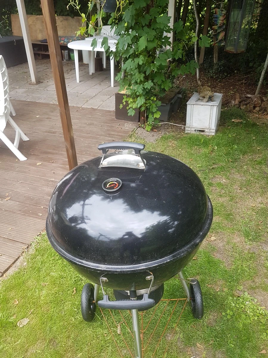 Merkloos Barbecue Thermometer - Temperatuurmeter - Tot 400 Graden - Inbouw - Voor BBQ, Smoker, Kamado, Rookoven, Pizzaoven - RVS - Geschikt Voor O.a. Weber & Houtskoolbarbecues - Afbeelding 2