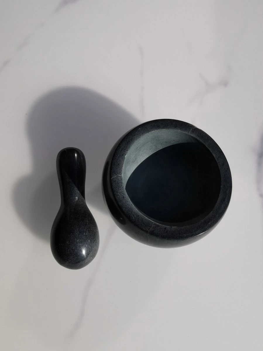 Sparq Home - Vijzel - Speksteen - Soapstone - Relatiegeschenk - Cadeau - Keukenaccessoire - Afbeelding 2