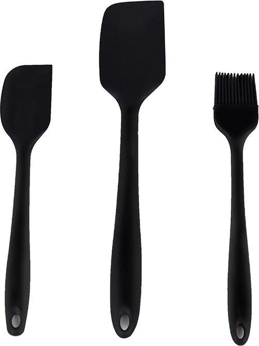 Merkloos Keukengerei - Keuken Set - Bakset -10-delig Set - Kookgerei Spatel – Garde – Bakspaan – Opscheplepel – Schuimspaan – Pannenlikker – Siliconen - Afbeelding 2