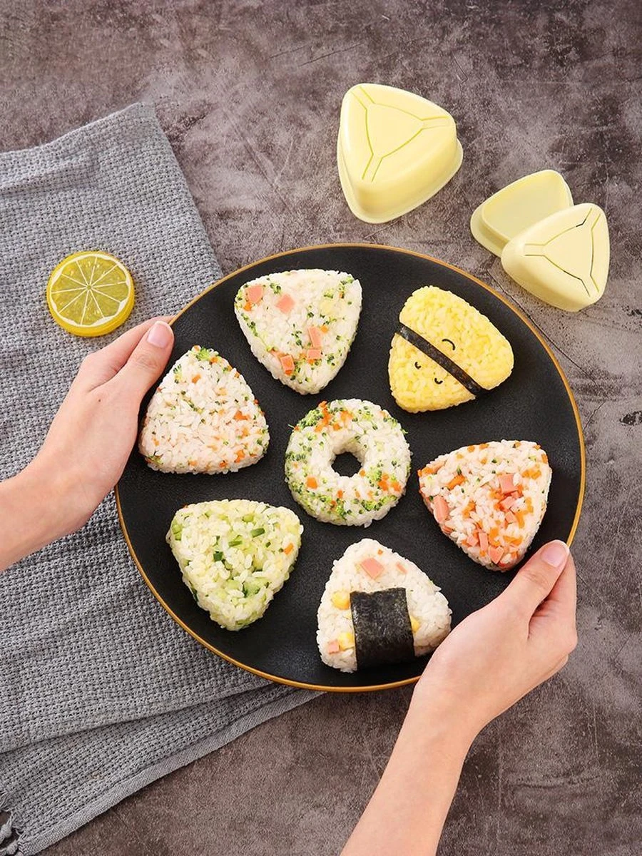 Onigiri Suhsi Mal - Sushi Vorm - Sushi Maker Onigiri - Sushi Maken Incl. 2 Pack - 1 Lepel -Extra Bonus 12 Zakken&Stickers - Afbeelding 2