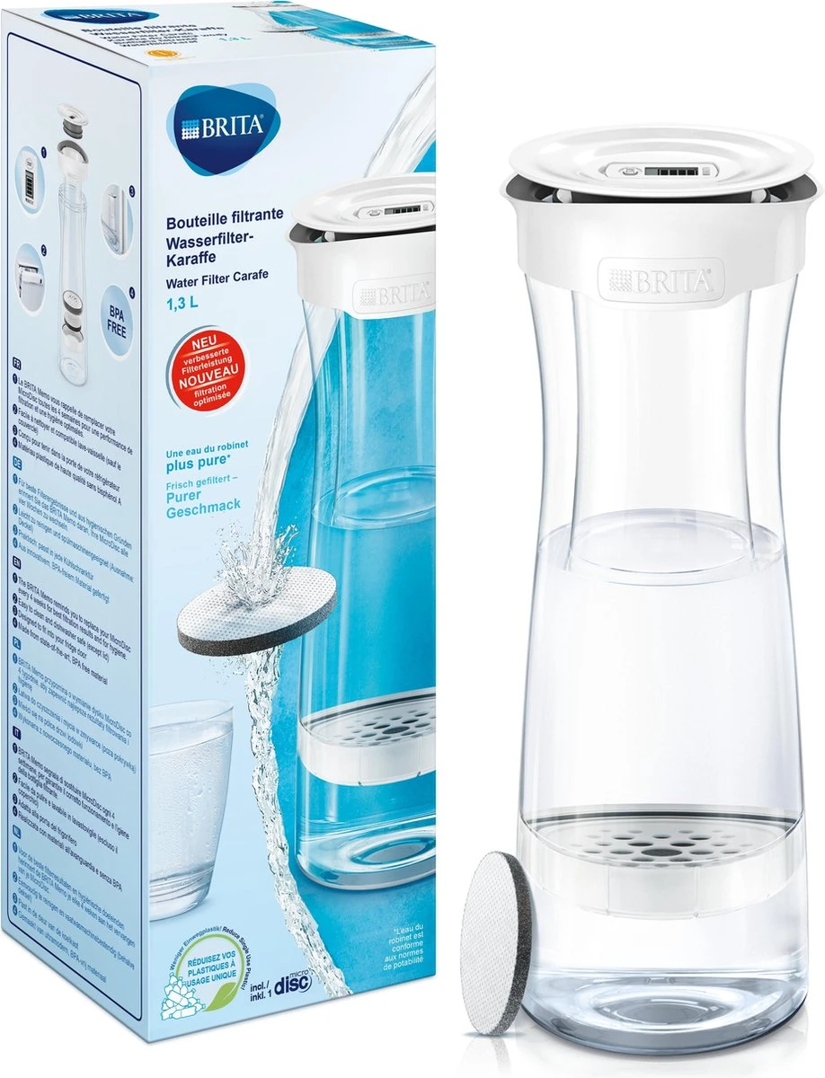 BRITA - Fill&Serve Waterfilterkaraf - 1,3L - Wit Grafiet - Inclusief 1 MicroDisc Waterfilter - Afbeelding 12