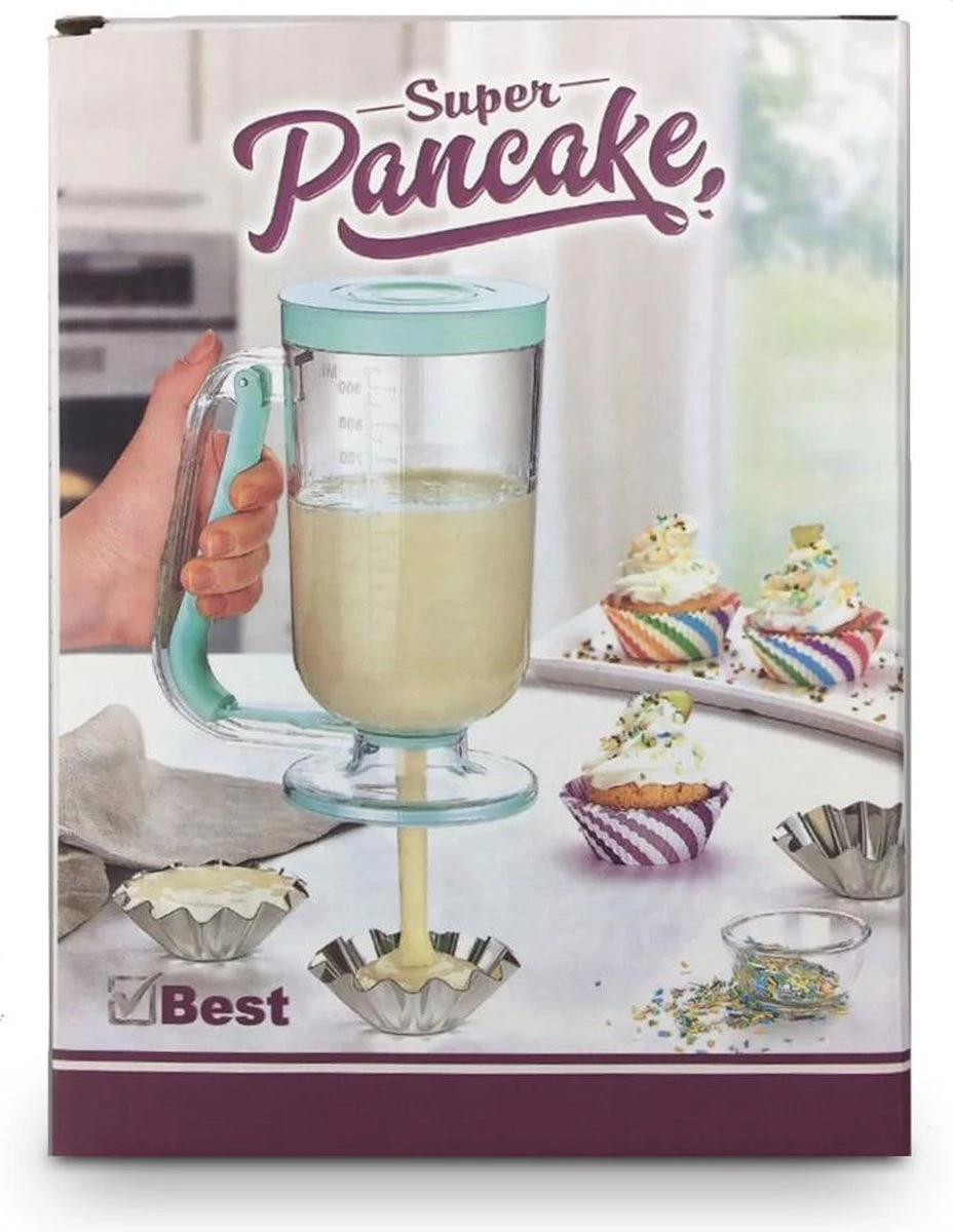 MikaMax Beslagdispenser – Maatbeker - Batter Dispenser - Blauw - 900ML - Afbeelding 4