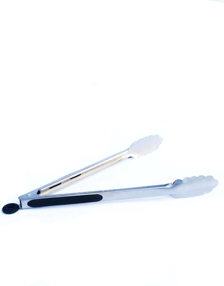 Merkloos RVS - Vleestang - BBQ Tang - Barbecue Accessoires - Keuken Tang - Anti Slip Handvat Met Slot - Salade Tang - - Afbeelding 7