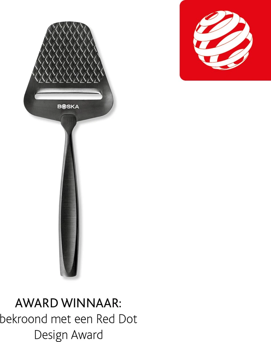 Boska Kaasschaaf Monaco+ Dark - Design Kaasschaaf - Kaasschaaf Voor Harde Kaas - Kaasschaaf Donker - RVS - Vaatwasserbestendige Kaasschaaf - Cadeautip - Keukengerei - Keuken Accessoires - 10 Jaar Garantie - Afbeelding 5