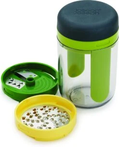 Joseph Joseph Spiro 3-in-1 Spiraalsnijder - Incl. Opvangbak - Rvs/Nylon - 7,8 X 7,8 X 16 Cm - Groen