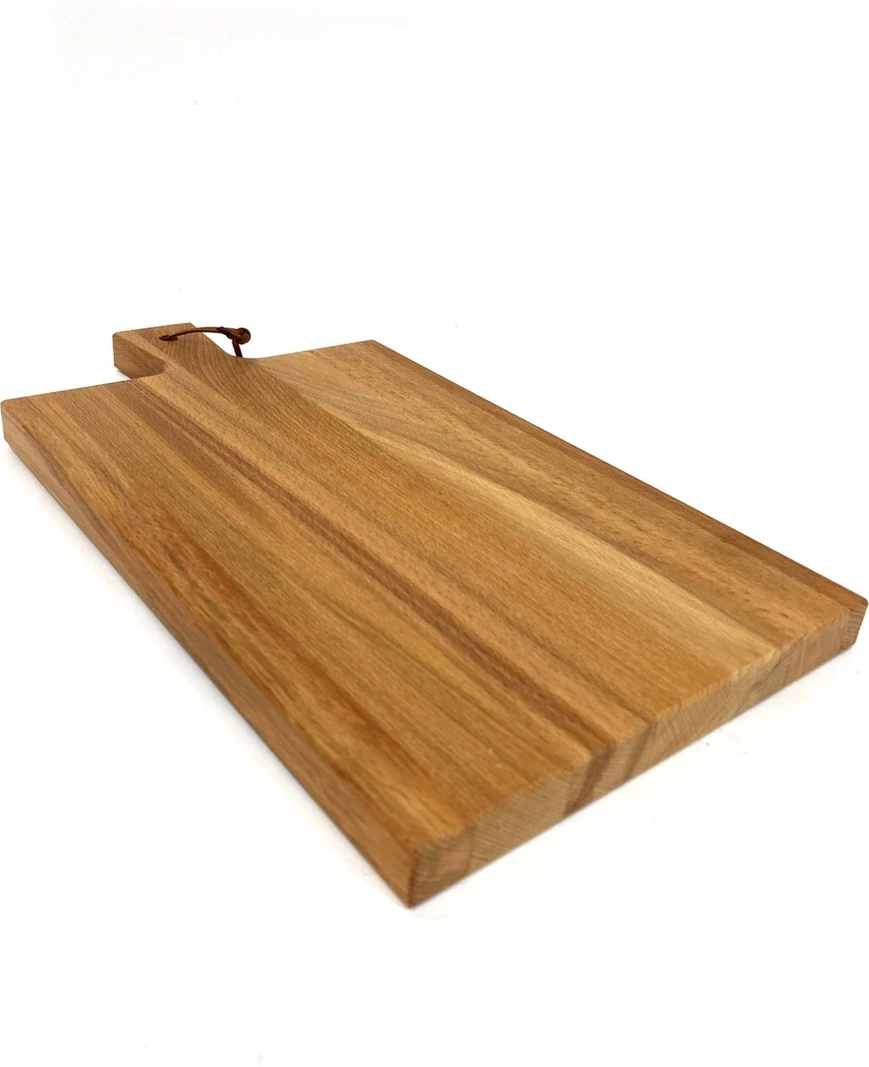 Merkloos Stoer Landelijk Snijplankje-hapjesplankje Met Tekst Gravure 40 JAAR GETROUWD. Een Origineel Cadeau Voor Een 40 Jarige Bruiloft. Het Formaat Is 20x30cm Excl. Handvat. - Afbeelding 2