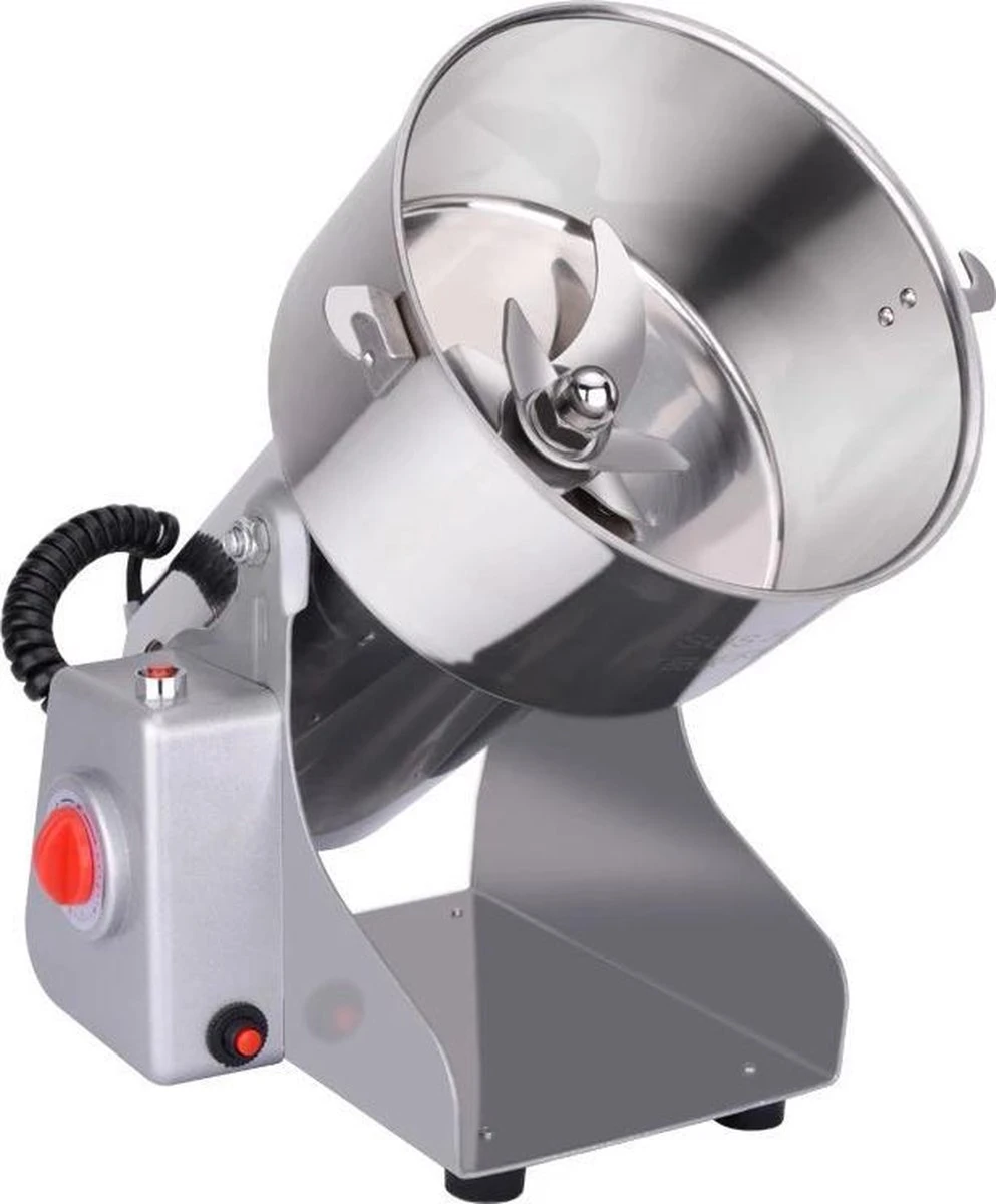 Professionele Graanmolen Elektrisch 700 Gram - Kruiden Maler - Sprice Grinder - Kruidenmolen - RVS - 2500W - Afbeelding 7